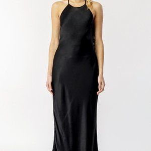Bardot MILA COWL BACK SLIP DRESS IN BLACK